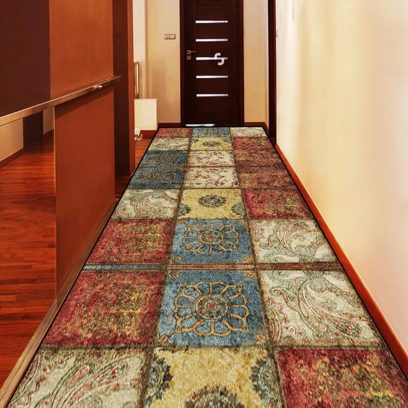 Retro Retro Corridor Carpet Living Room Customizable Home Hallway Area Rugs Washable Porch Entry Non-slip Doormat Tapis Salon