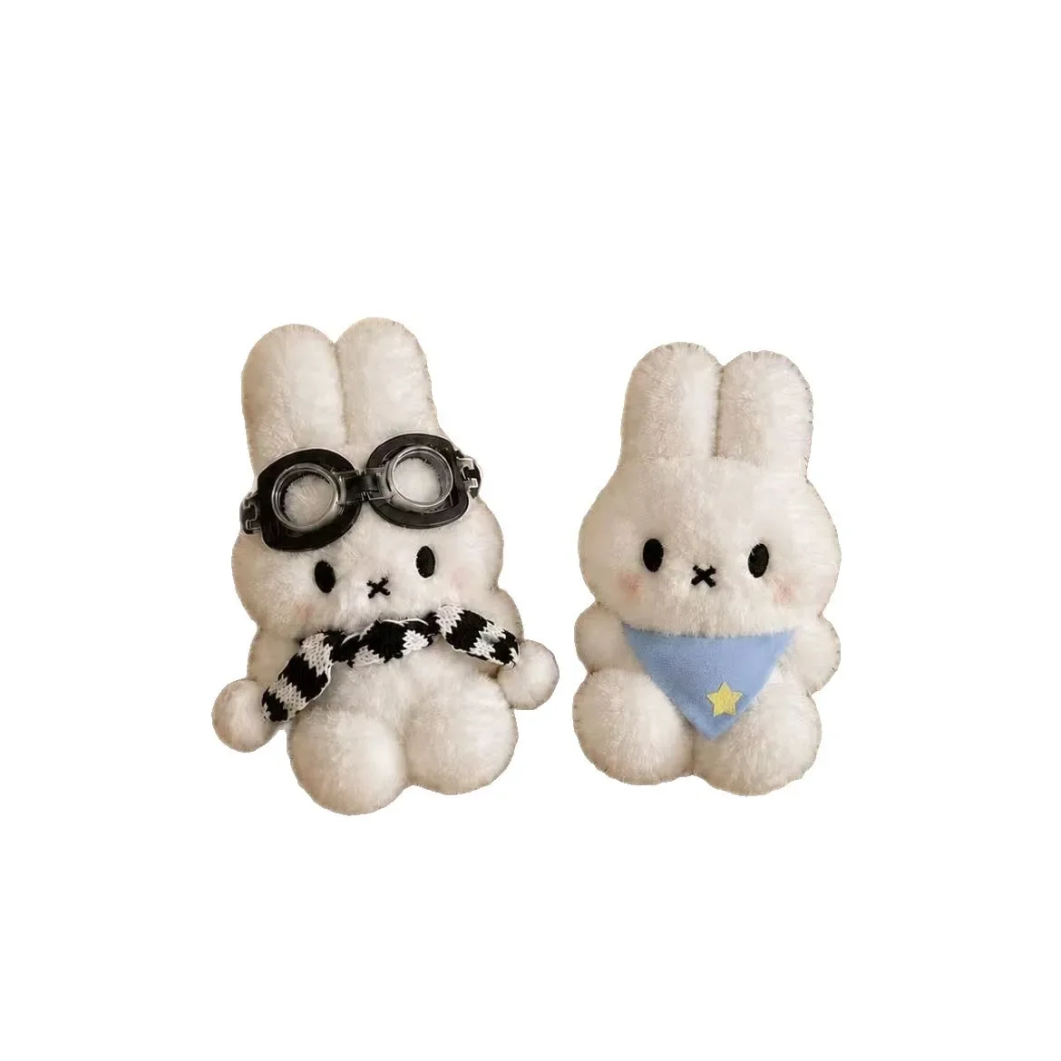 Cute Adorable Miffy Rabbit Keychain Plush Doll Couple Bag Pendant Creative Figure Keyring Small Gifts for Women Men Kids
