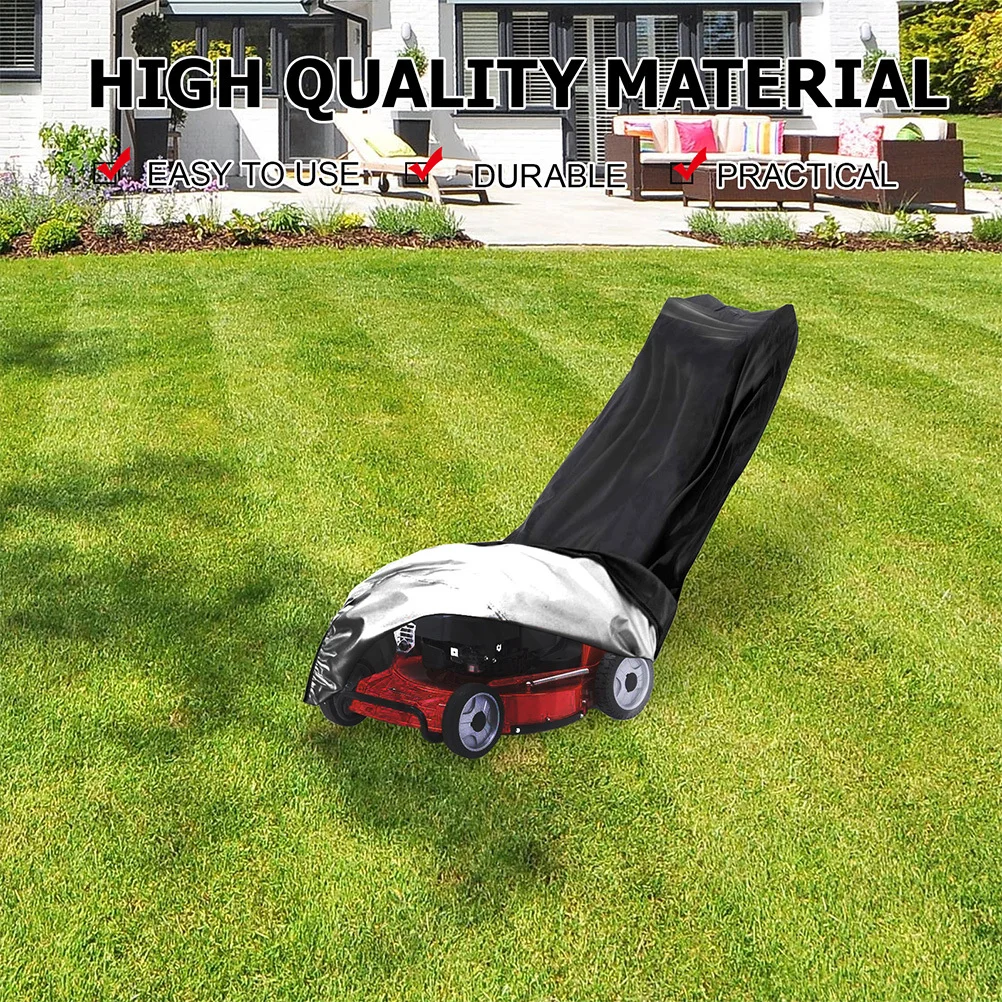 Durable Lawn Tractor Cover with Double Waterproof Coating Silver Anti-Uv Protection Foldable Design Bottom Buckle for Rainproof