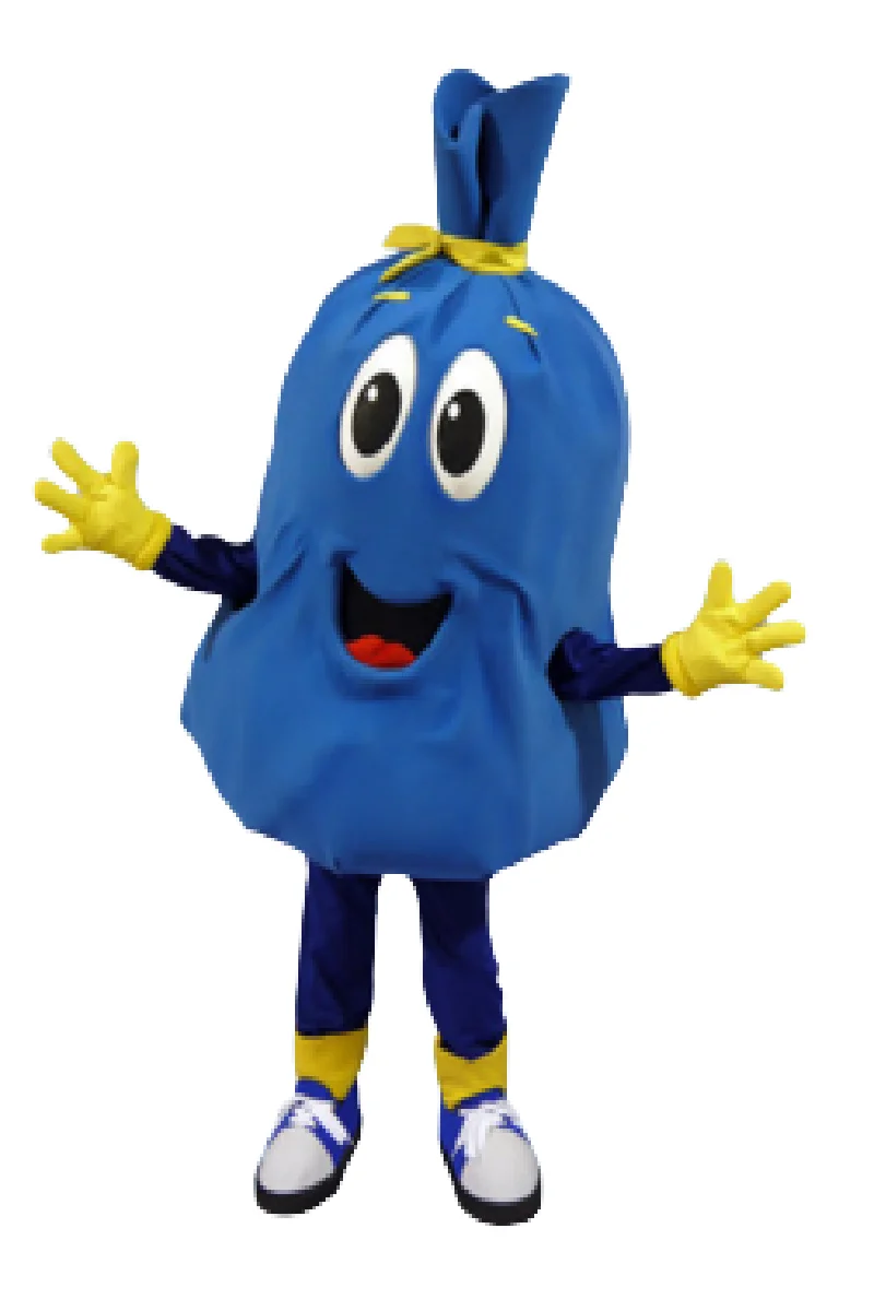 Disfraz de mascota con bolsa azul, disfraz de fantasía personalizado, kit de cosplay de anime, disfraz de Carnaval con tema de mascota b0533