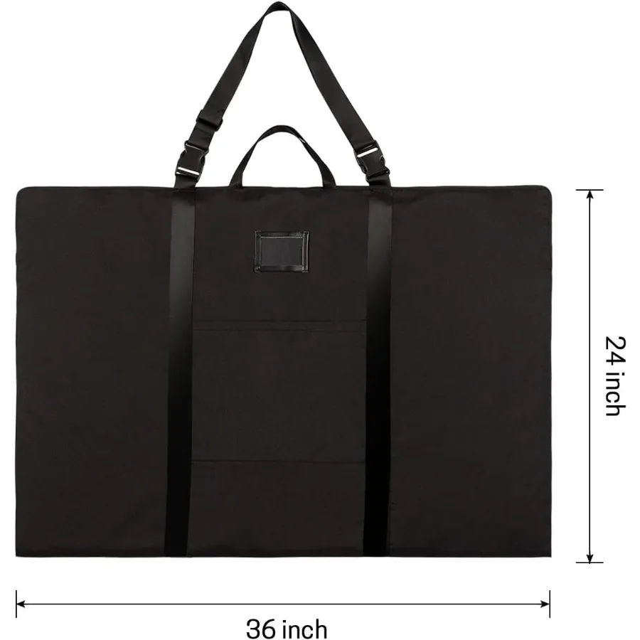 Large Size Art Portfolio Bag 24 x 36 inches Lightweight Nylon Shoulder Bag with Handle and Zipper for Efficient Poster Sketchin