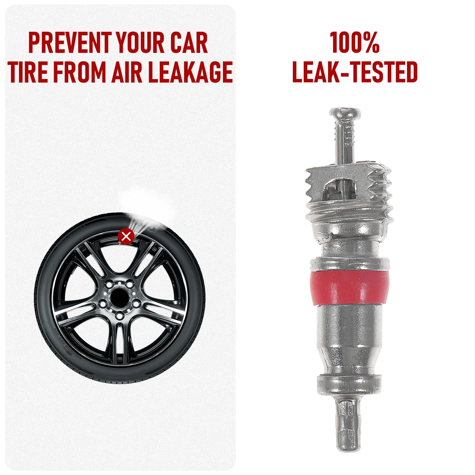 

20pcs Tire Stem Core Replacement Heavy Duty Nickel-Plated -65°F To 250°F For Car Truck Motorcycle Bicycle Atv Repair Tool