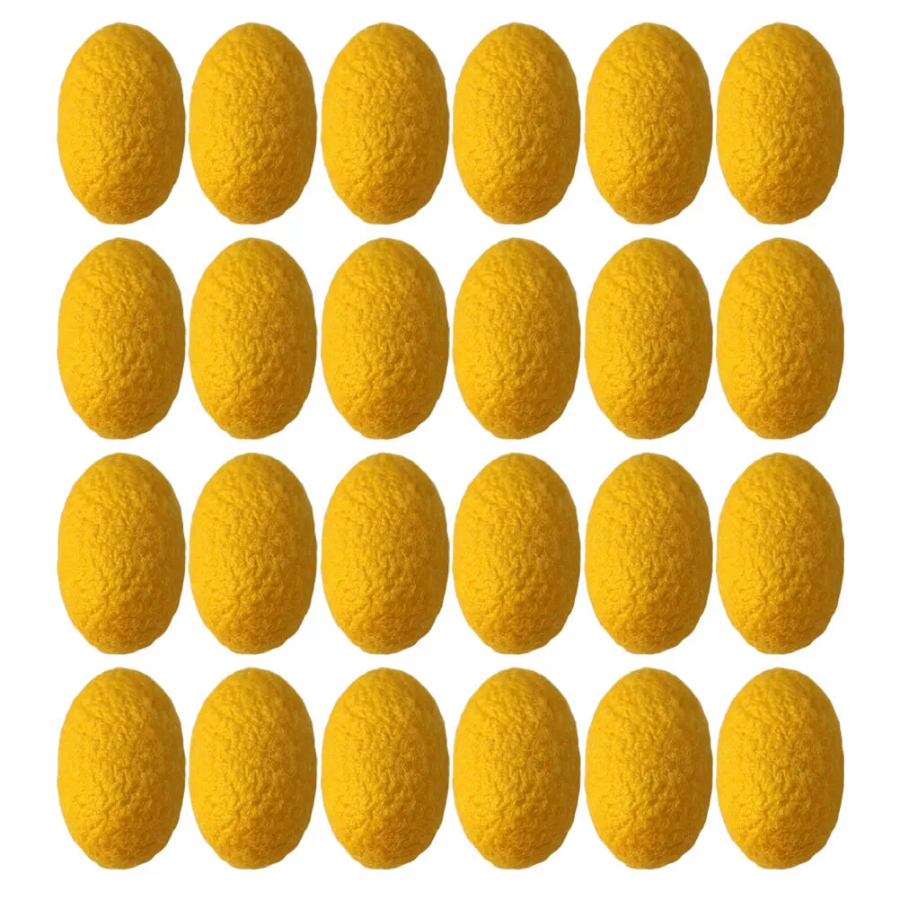 50 Stuks Natuurlijke Zijderups Ballen Biologische Gezichtsreiniging Geel Make-Up Remover Gezichtsverzorging Peeling Mee-eter Verwijderen Zijde