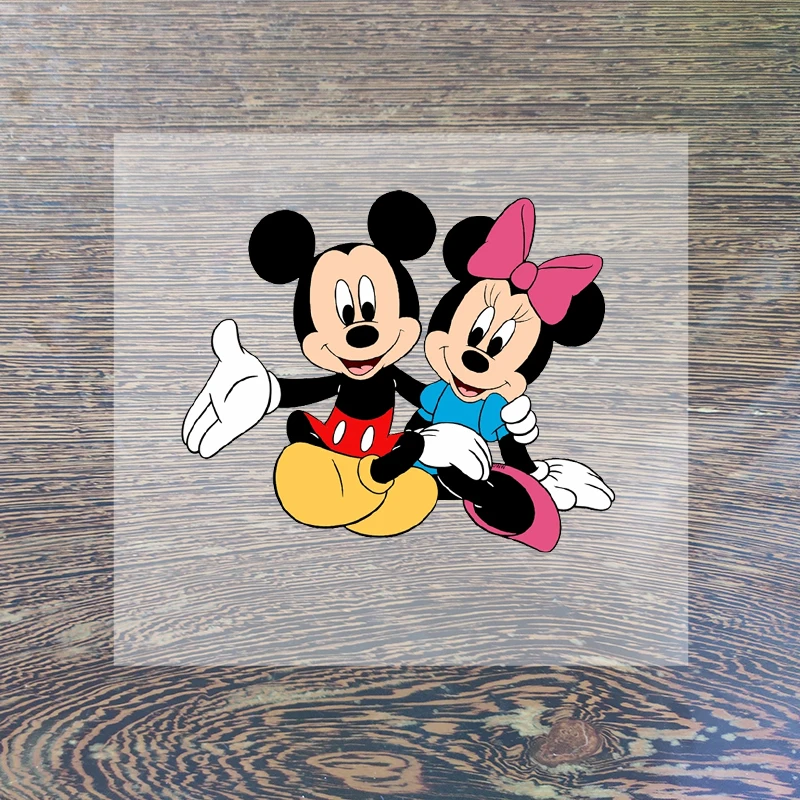 Mickey Minnie Mouse Iron on Clothing Sticker Lovers Daisy Donald Duck Clothes Patches Hot Transfer Sticker Hoodie Tops Applique