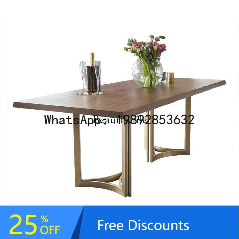 

HH -Simple Nordic style rectangular marble dining table customization