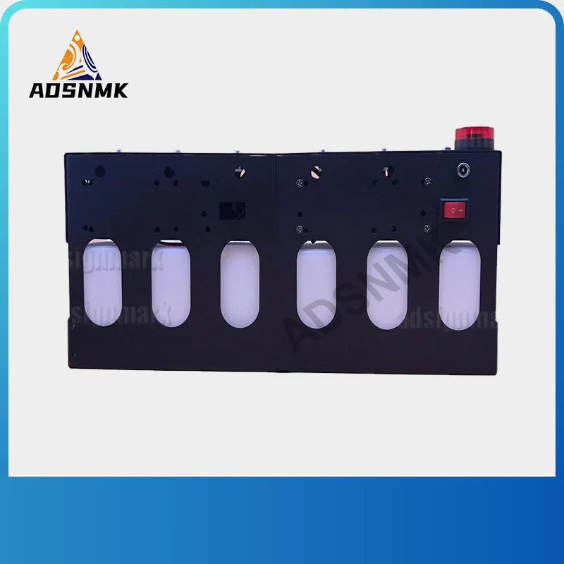 6-color Continuous Ink Supply System CISS for DTG DTF Solvent Printer 500ml CMYKLCLM Ink Tank Level Sensor Warning Buzzer