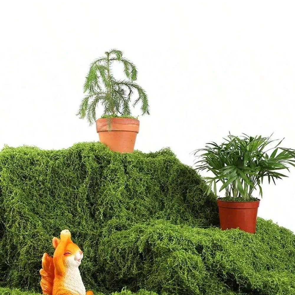 1x1m Künstliches Moos DIY-Bastelbedarf Kunstrasen Künstliches Moos Konserviertes Moos Grünpflanzen Heim Zimmer Garten Deko Landschafts-Kunstrasen – Detail 6