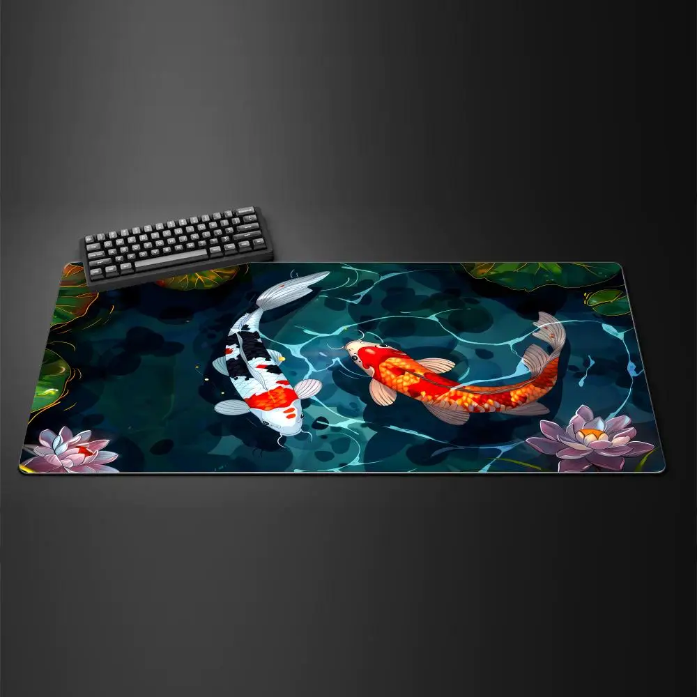 

Colorful Koi Fish Mouse Pad Mousepad Large Gaming Mouse Pad LockEdge Thickened Computer Keyboard Table Desk Mat