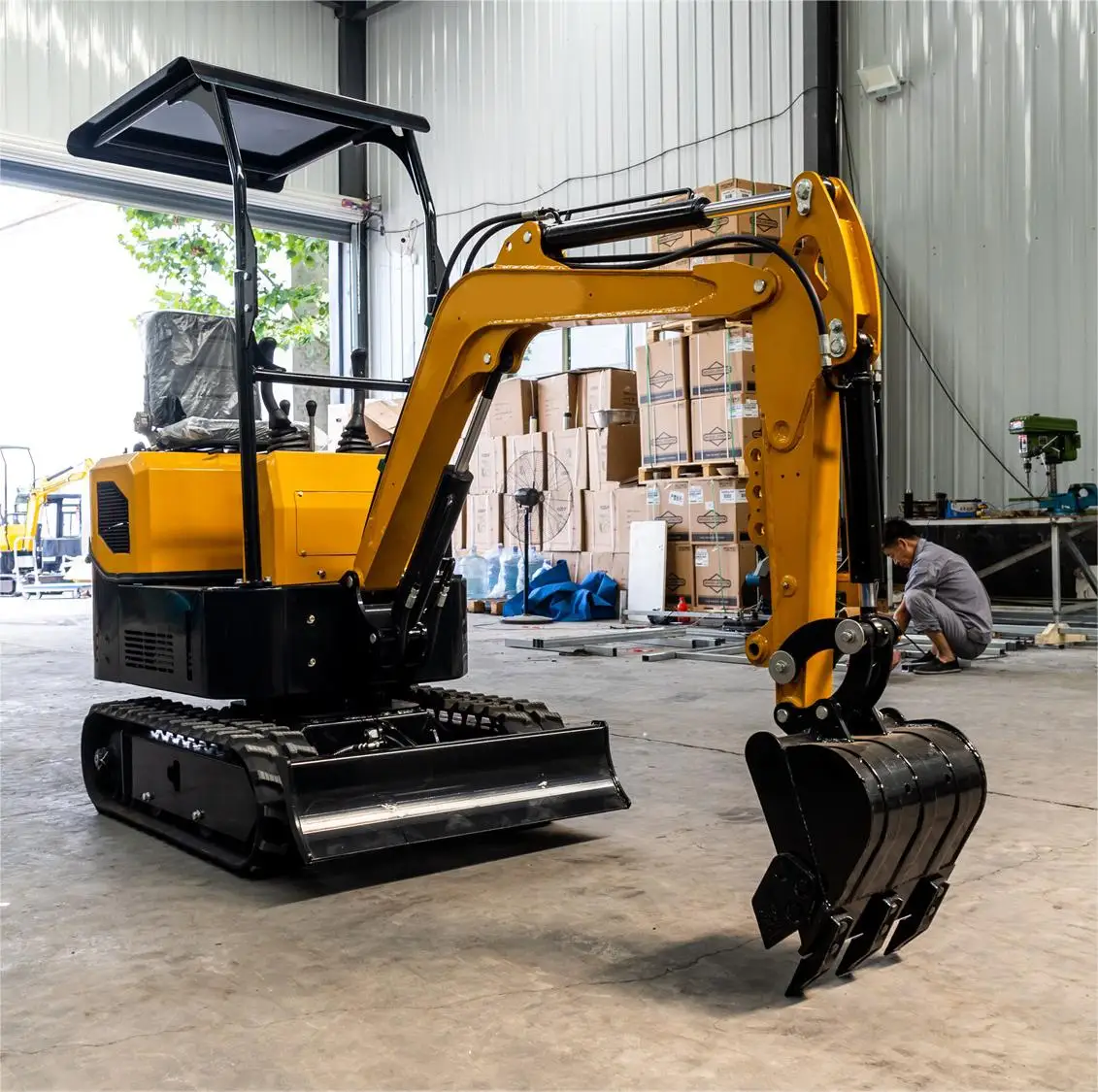 China Minibagger Preise Hochwertiger hydraulischer Kleinbagger Raupen Import Minibagger Kostenloser Versand