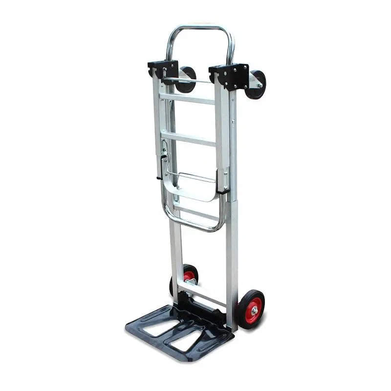 

Складная тележка с резиновым колесом, сверхмощная ручная тележка, складная тележка, тележка для багажа, маленькая тележка для доставки, плоская ручная тележка