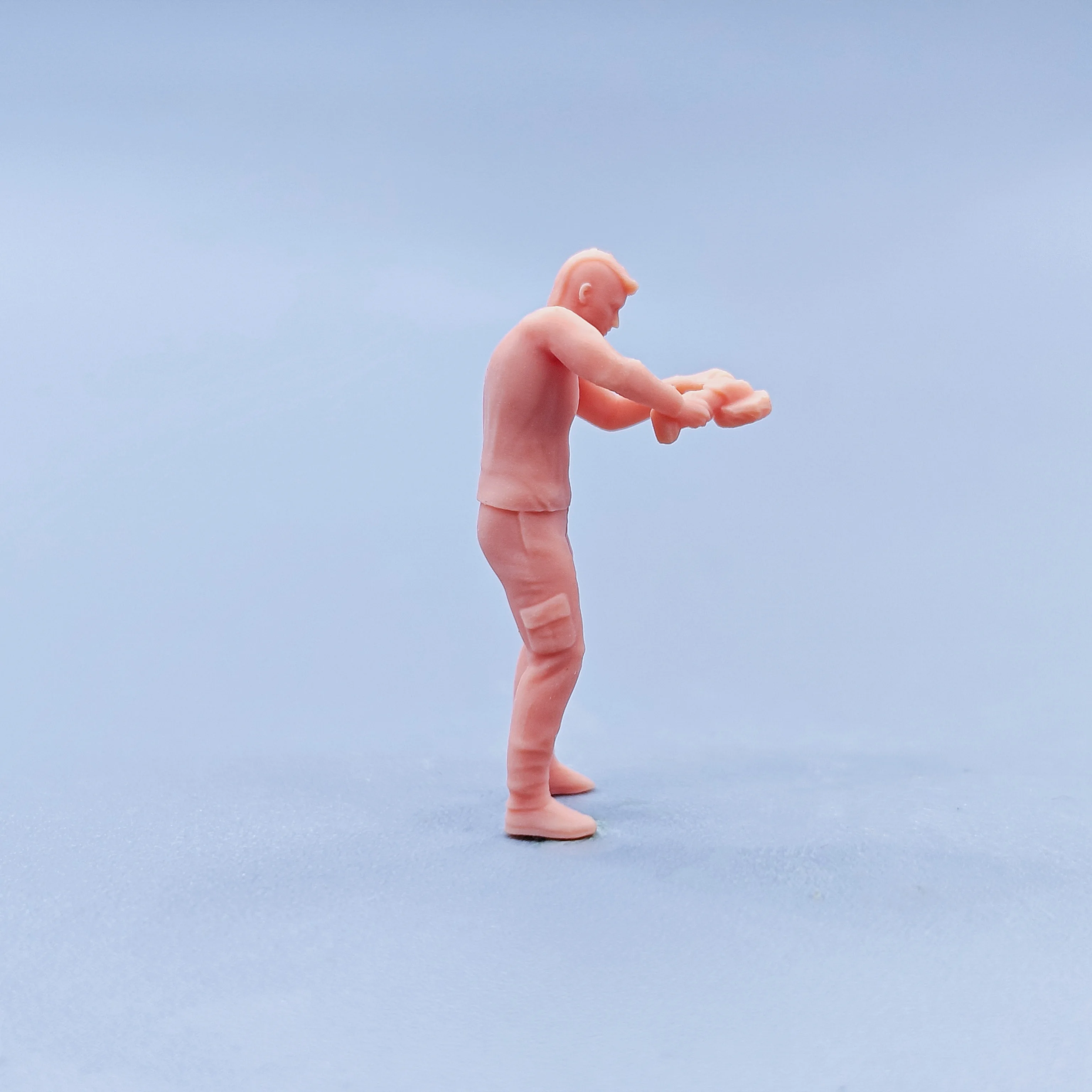 1/64 1/43 ตุ๊กตารุ่นเรซิ่นหัวลงการบํารุงรักษาและขัด Worker Unสี Miniatures Diorama มือวาด D125