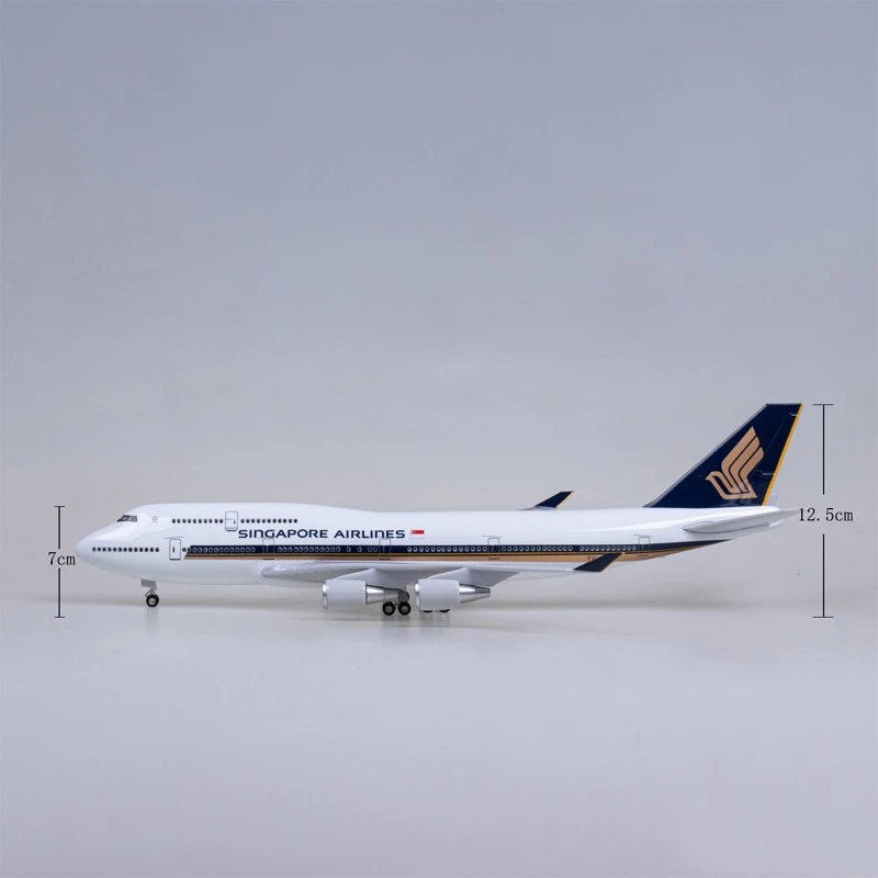 Симуляция самолета Боинг 747 авиакомпании Singapore Airlines 1:150 с колесами, коллекционные предметы искусства и ремесла авиации