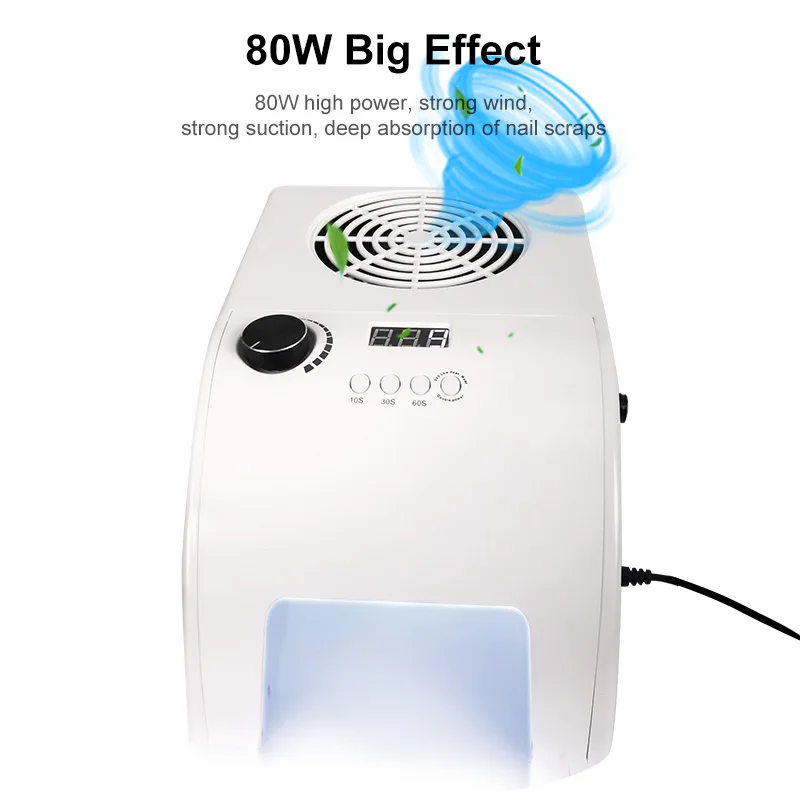 Machine de manucure multifonctionnelle, 3 en 1, aspirateur injuste, lampe UV LED, séchage rapide de tous les vernis à ongles en gel, salon et maison