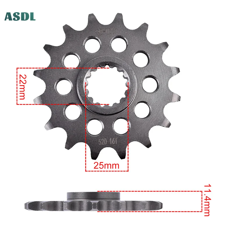 520 14T 15T 16T 17T Teeth Motorcycle Front Sprocket Gear Wheels Cam Pinion For KT/M 620 690 790 890 400 Duk/e Adventure Enduro
