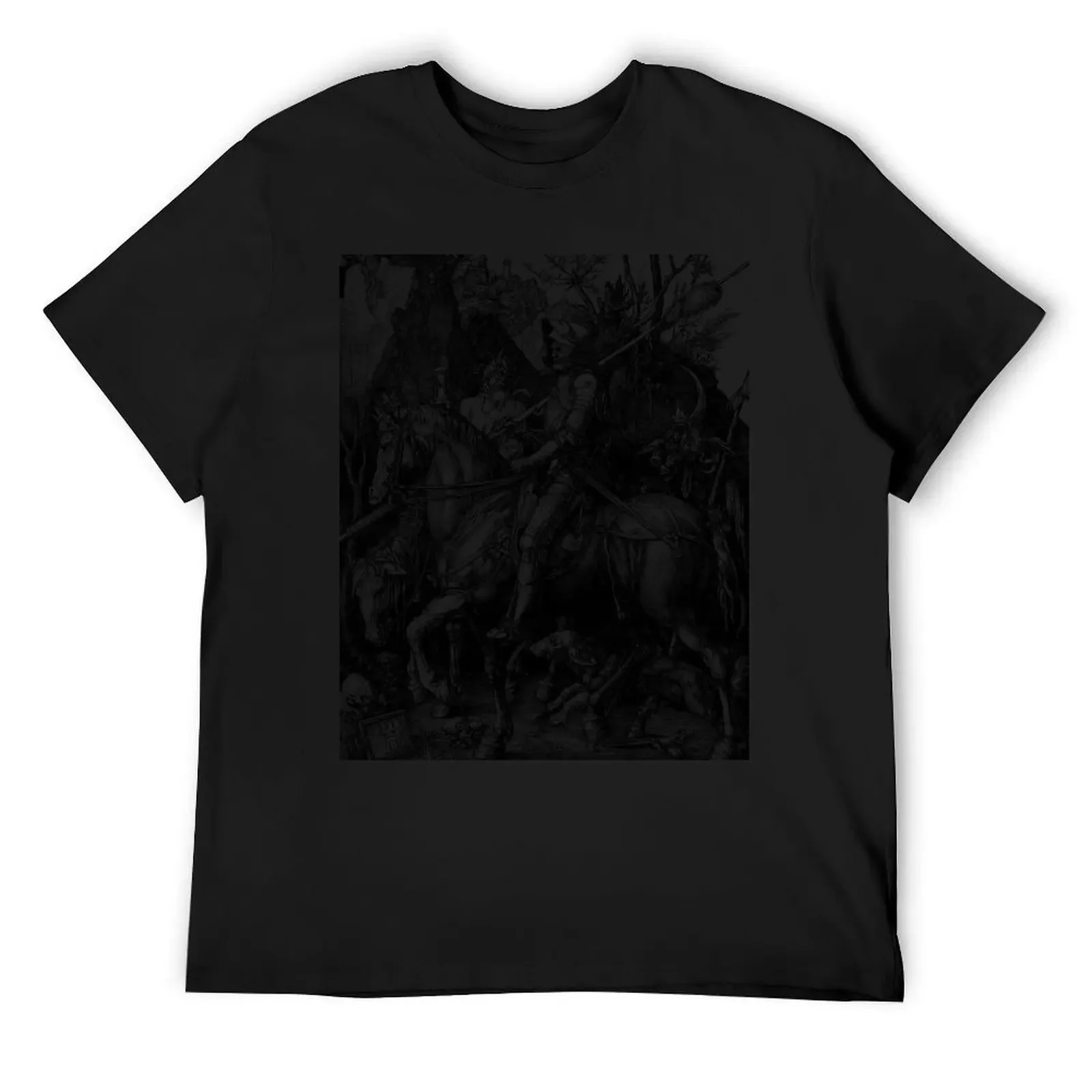 

Knight and Death T-Shirt summer clothes quick-drying cotton graphic tees customizeds shirts graphic tee men