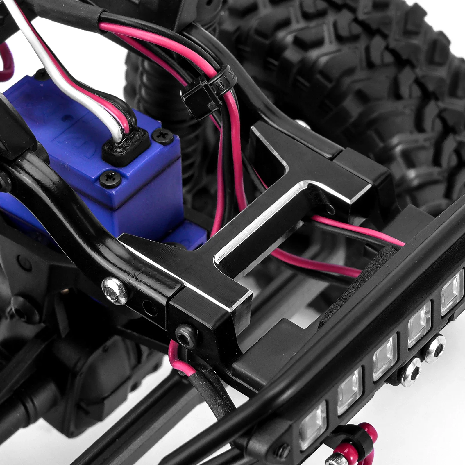 Montagem de para-choque traseiro dianteiro de alumínio CNC INJORA para atualização 1/18 RC Crawler TRX4M