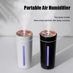 Vehicle-mounted Humidifier 300ml Mini Portable Spray Air Freshener Home LED Small Essential Oil Vaporizer Room Scent Diffuser