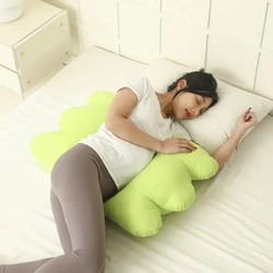 Almohada ajustable Simple para mujeres embarazadas, Color caramelo, protección de cintura, sueño lateral, soporte Abdominal multifunción en forma de U, suave