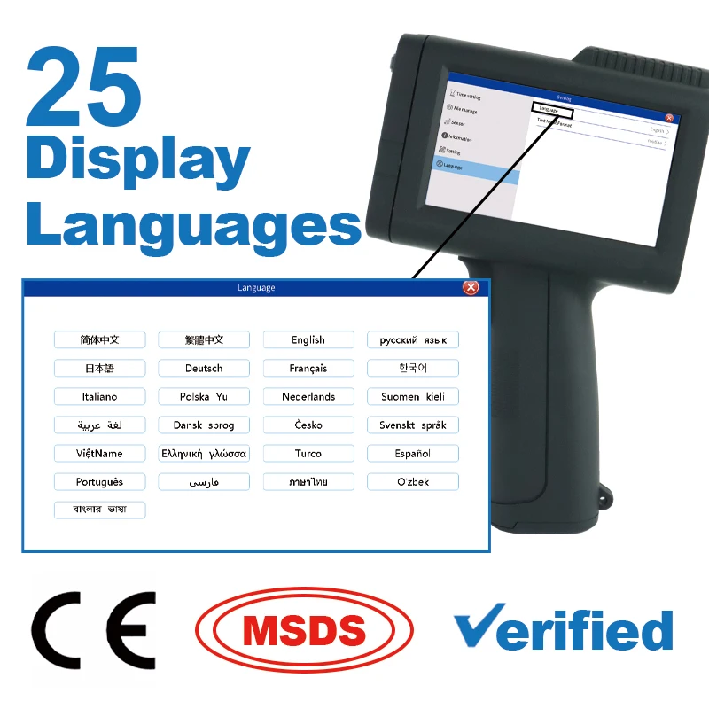 High Quality M10 Small Handheld Inkjet Printer Ribbon Batch Code Machine for Batch Bottles Boxes Leather Printers