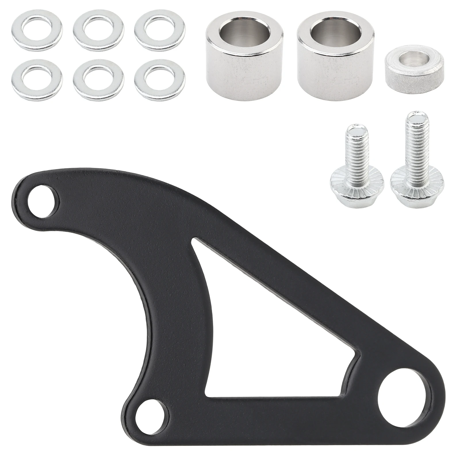 Solid Iron Alloy Mini Bike Hydraulic Brake Caliper Bracket Kit Fit for Coleman CT100U Black Brake Caliper Mount Holder