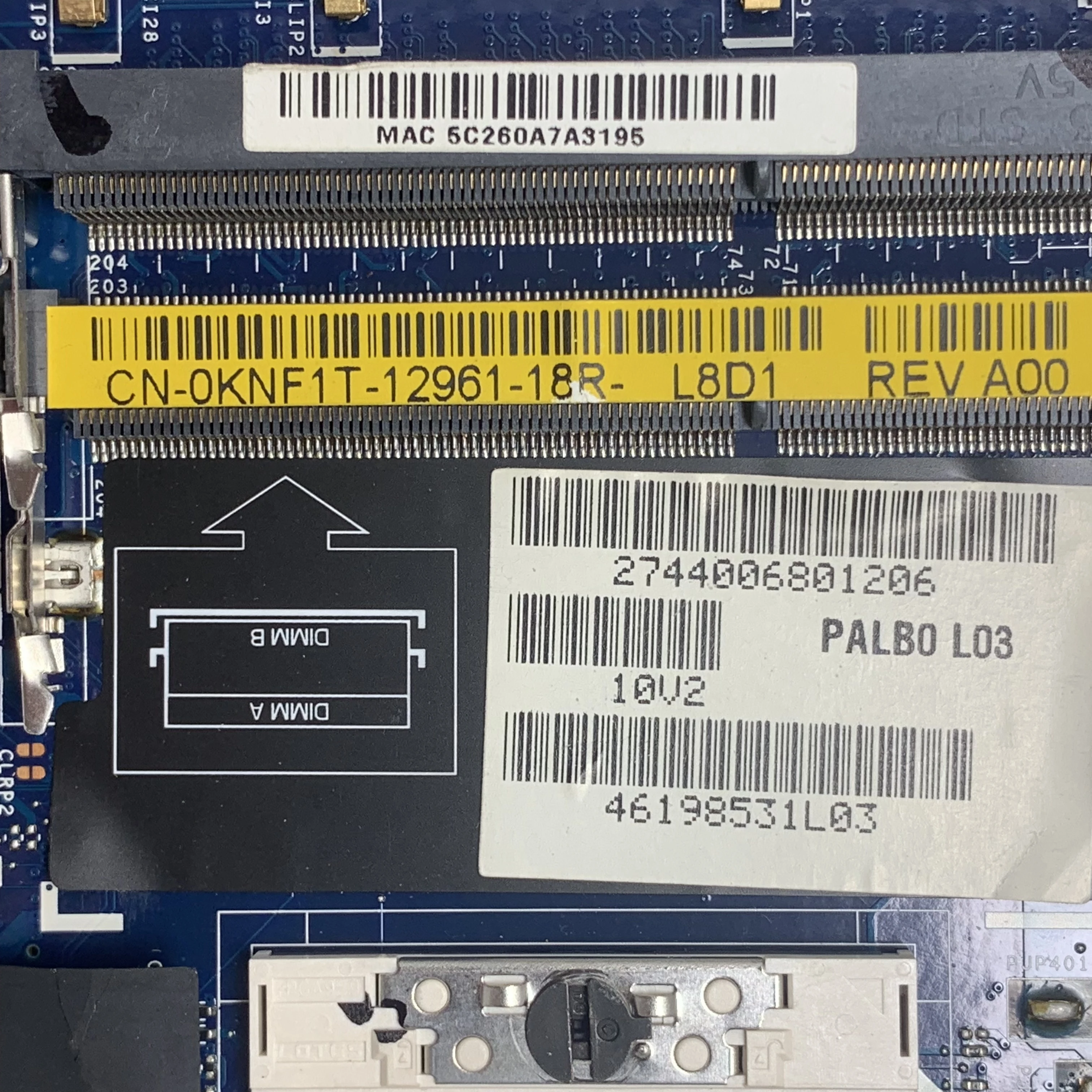 Placa base PALB0 LA-6801P CN-0KNF1T 0KNF1T KNF1T para ordenador portátil DELL M14XR1 M14X R1, placa base N12E-GE-B-A1 GT555M 100%, totalmente probada