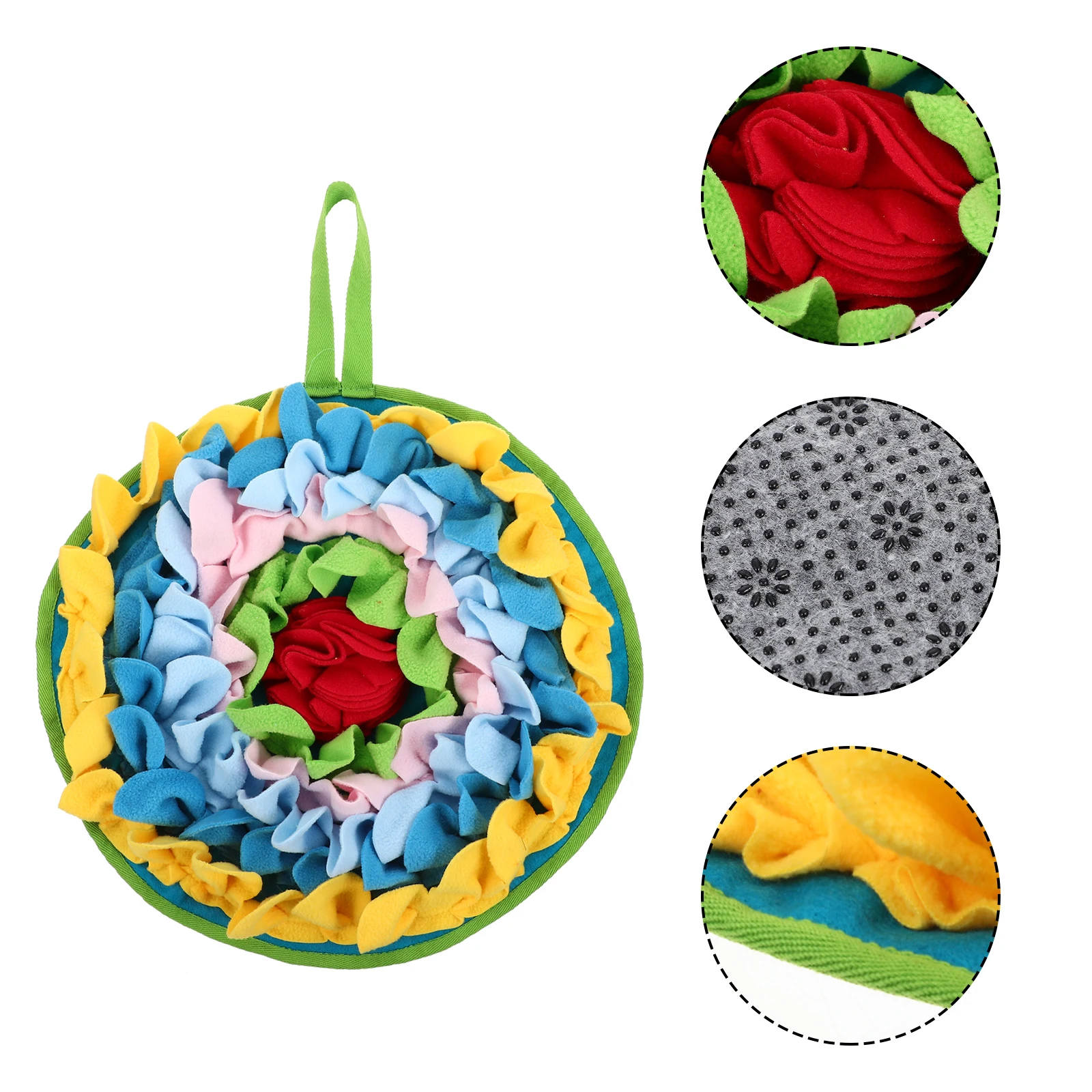 

Pet Sniffing Pad Rabbit Snuffle Mat Durable Velvet Training Cushion Easy Clean Bunny Foraging Mat Pet Toy Non Reliable