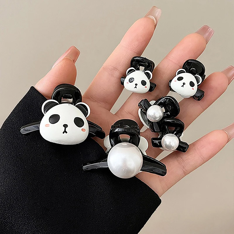 1/2 pz Cartoon Panda Mini fermaglio per capelli per le donne ragazze carino dolce animale artigli per capelli moda squisiti accessori per capelli