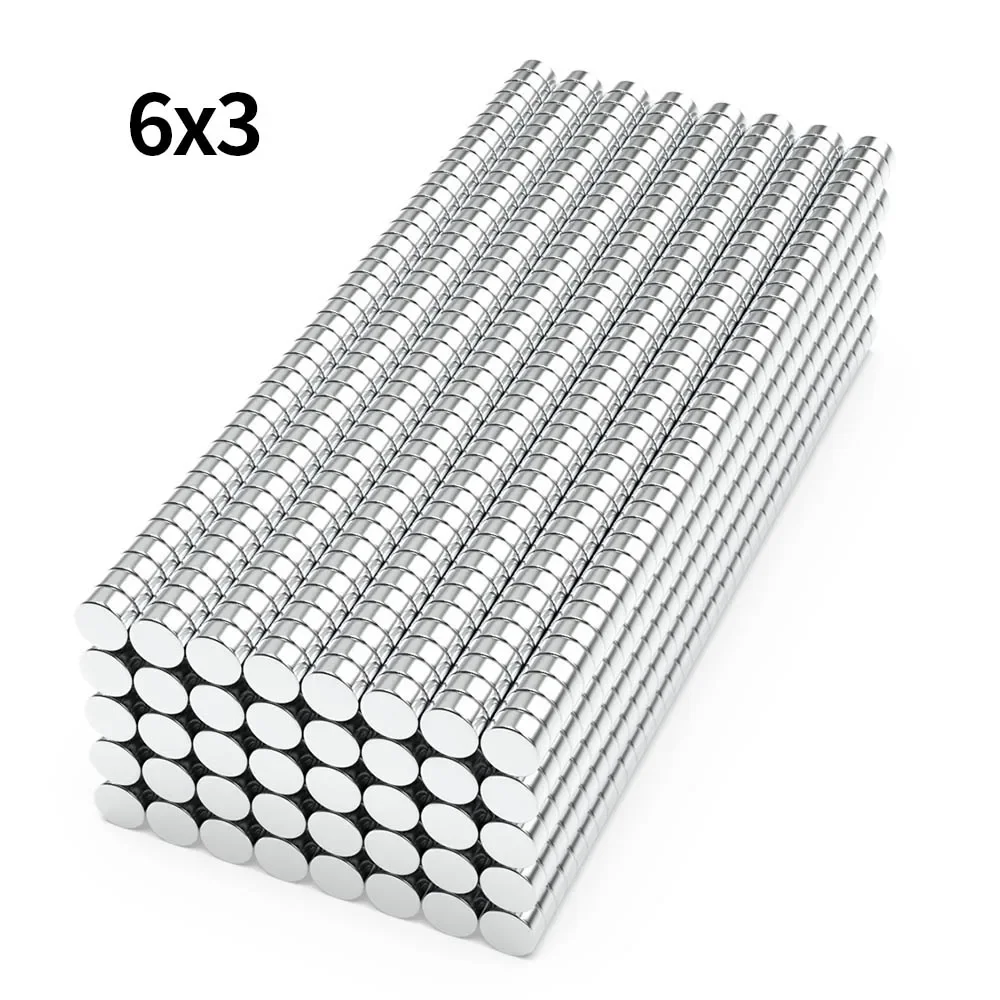 6x3mm N35 Super Strong Neodymium Magnet Round NdfeB Powerful Permanent Magnetic imanes Refrigerator Magnets 6*3