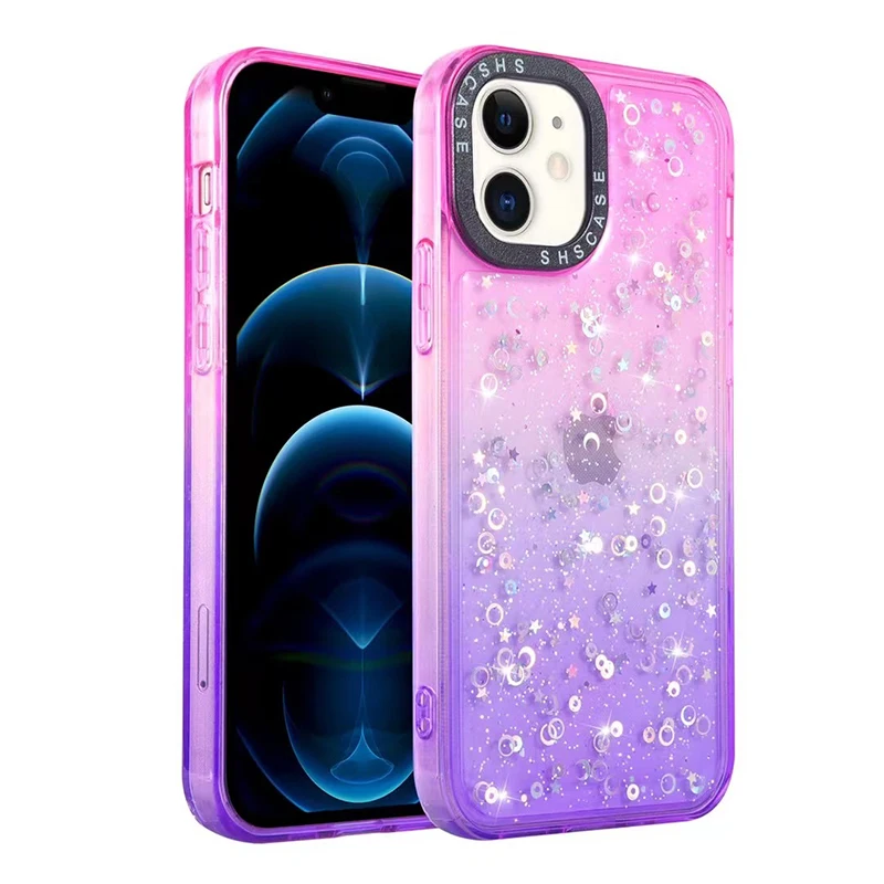 Luxury Glitter Phone Case For iPhone 14 13 12 11 Pro Max X XR XS 7 8plus 2022 Gradient Colorful Shockproof Back Cover