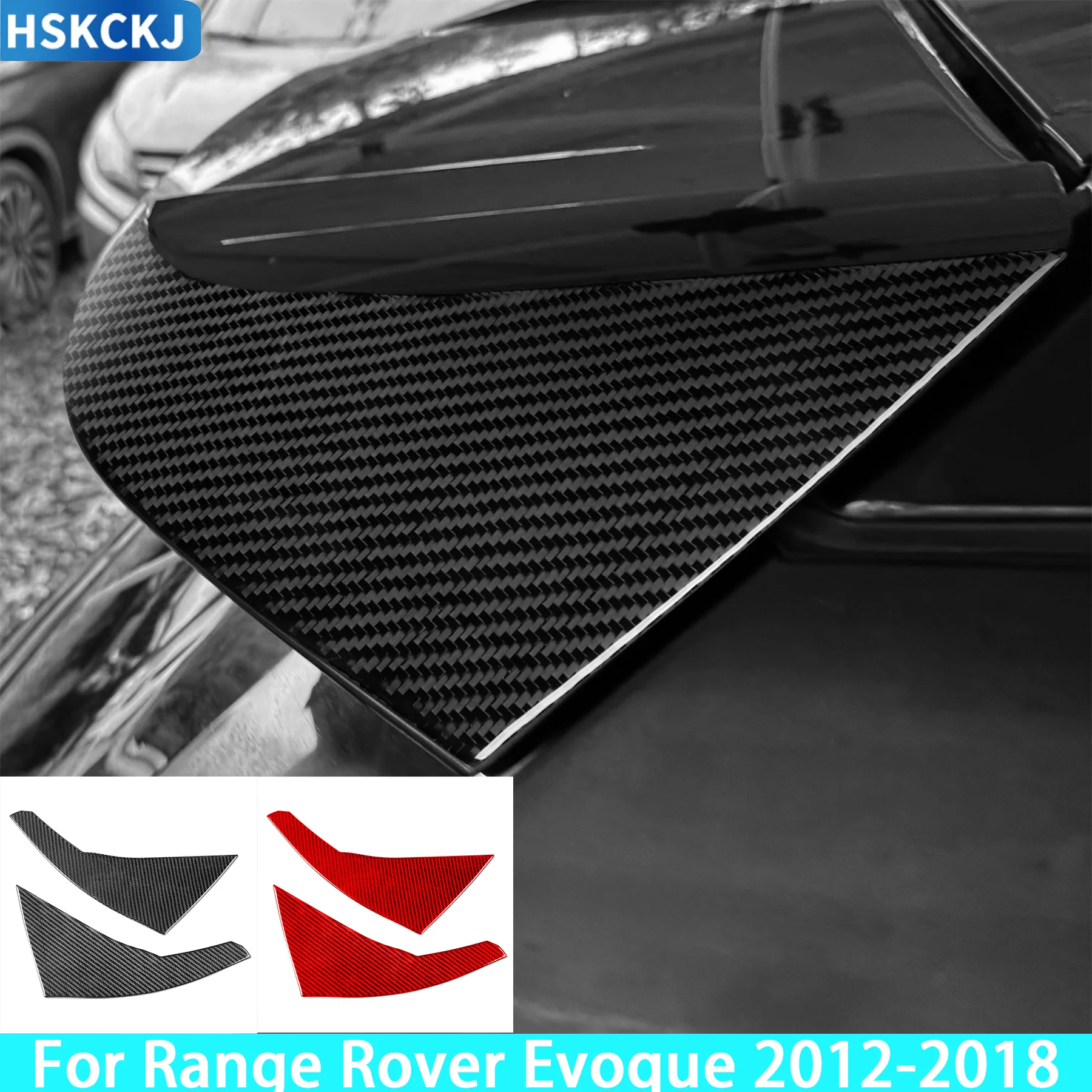

For Range Rover Evoque 2012-2018 Carbon Fiber Car Roof Rear Triangular Window Tail Panel Decoration Interior Accessories Sticker