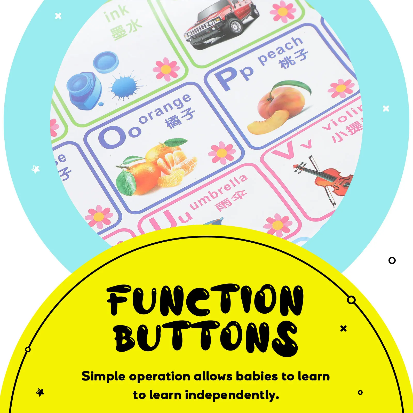 

1Pcs English Alphabet Wall Chart Interactive Bilingual Talking Poster for Toddlers Kids Learning Educational Audio Visual Aid