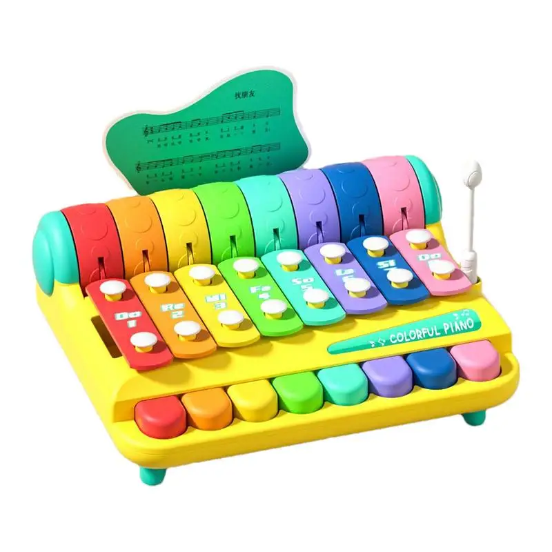 

Toy Piano Portable Interactive Knocking Toy Colorful Musical Instruments Early Learning Educational Piano Keyboard For Birthday