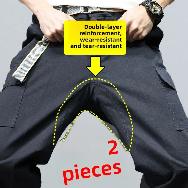 

Mens Workwear Pants Anti-Scalding Wear-Resistant Construction Site Welding hine Repair Autumn Labor Protection Tr...