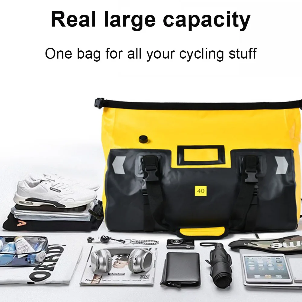 Motorcycle Waterproof Tail Bag Travel Outdoor Dry Luggage Roll Pack Bag 40/66 Motorbike Luggage Backpack Motorcycle Seat Bag