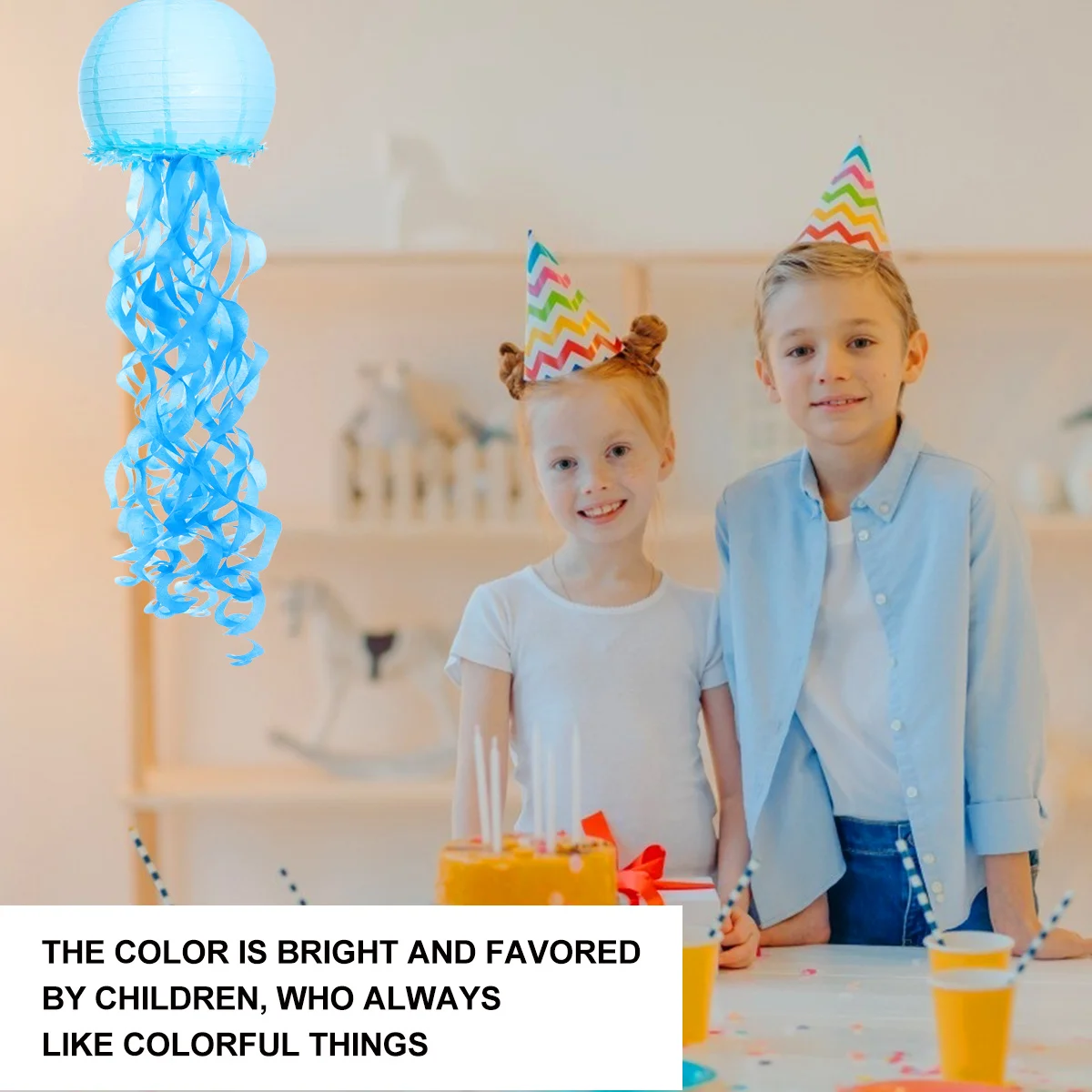 

1Pcs Jellyfish Paper Lantern Hanging Festival Decoration Bright Colorful Party Decor Wedding Birthday Room Ambiance DIY Hanging