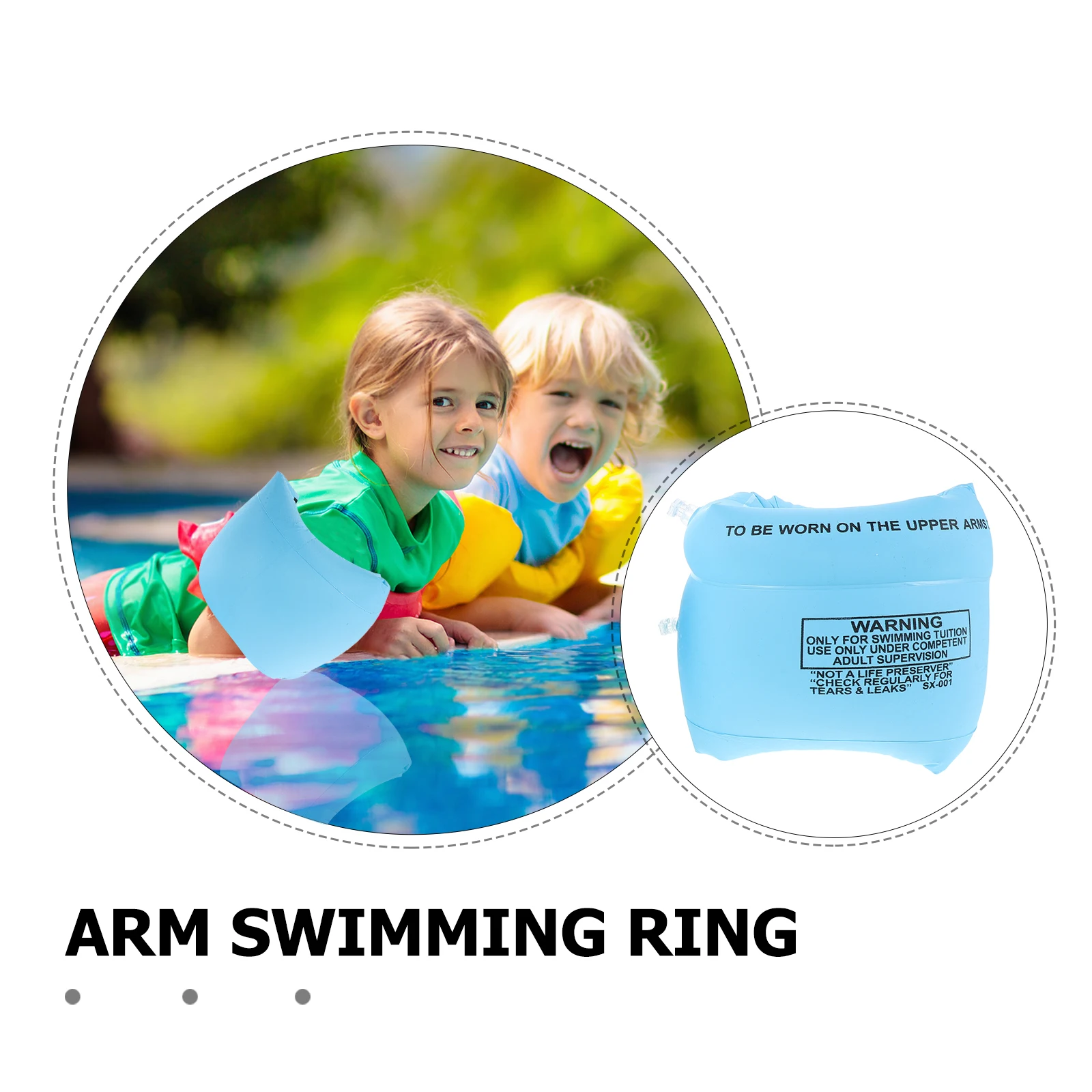ذراع سباحة قابل للنفخ يطفو للبالغين، حمام سباحة آمن، شاطئ، تدريب على السباحة، خفيف الوزن وسريع