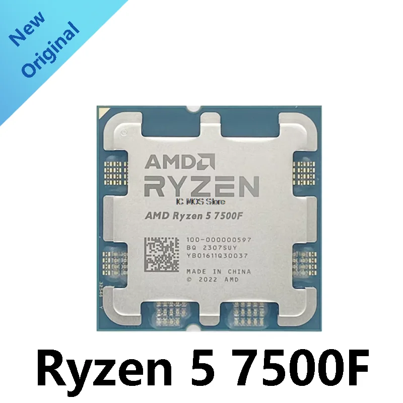 AMD Ryzen 5 7500F R5 7500F 3.7GHz 6-Core 12-Thread CPU 5NM L3=32M 100-000001015 Socket AM5 Tray New but without cooler