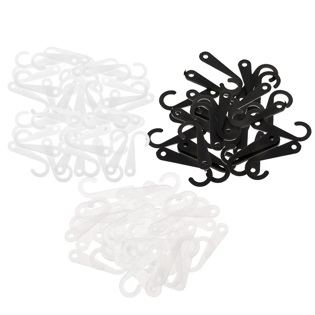 50 Pieces Plastic J Hooks Hanger for Socks Retail Clothes Display Hanger Accessories Hanger 1.77 Inch/45mm