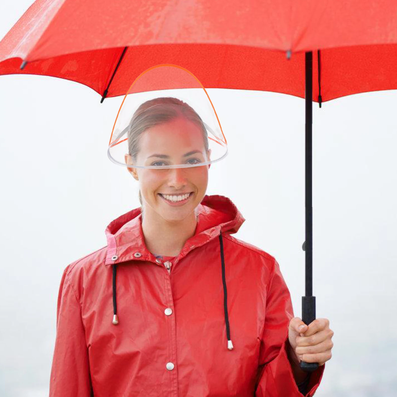 

Плащ, шляпа, щиток, прозрачная кепка с полями, дождевое пончо, защита для лица, аксессуар для плаща, защита от дождя, шляпа с полями