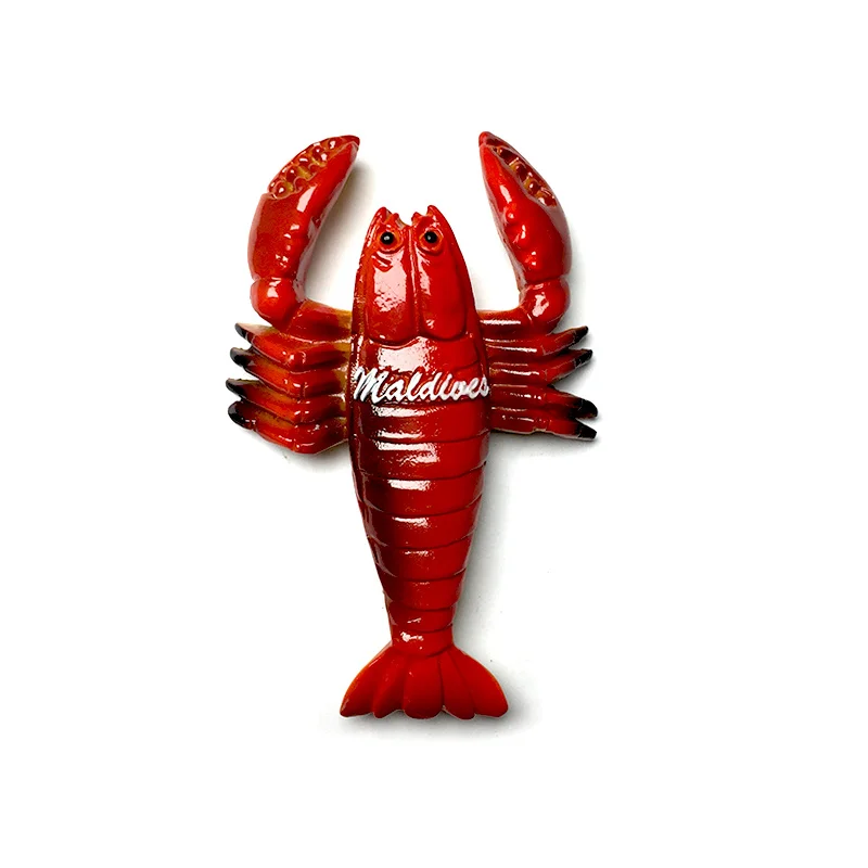 

Maldives 3D Painted Large Lobster Cultural and Creative Magnetic Fridge Magnet Creative Travel Souvenir Home Decoration