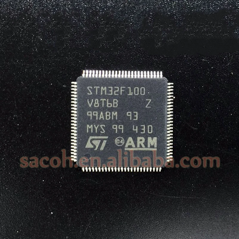 2PCS/lot New OriginaI STM32F100V8T6B or STM32F100V8T7B or STM32F100VBT6B STM32F100VBT7B LQPF-100 advanced ARM-based 32-bit MCU