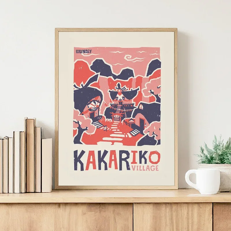 Affiche de jeu vidéo Legend sans cadre en toile, impression d'art mural de paysage de voyage de Zelda, affiche Breath of The Wild pour salle de jeux