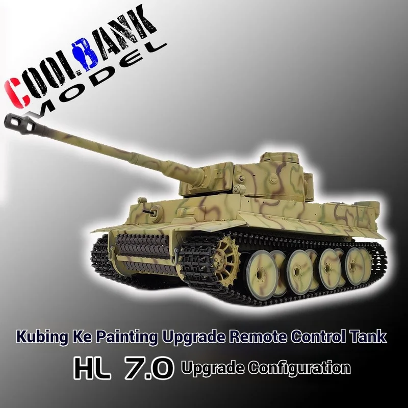 

COOLBANIK 1: 16 German Tiger Type 52cm Tiger I Heavy Remote Controlled Tank Smoke Emission Sound Effect Simulation Model Toy