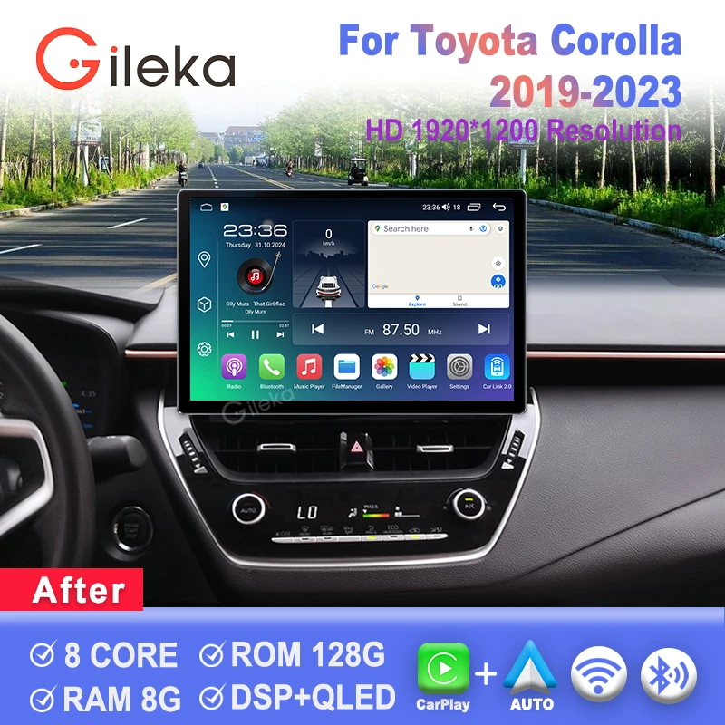 

13.1 Inch For Toyota Corolla 2019 2020 2021 2022 2023 Car Radio Carplay Android Auto Multimedia Player GPS WiFi