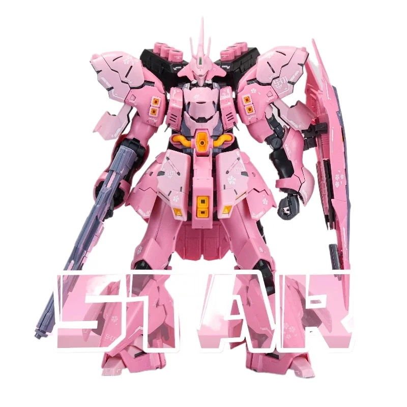 

RG 1/144 Sazabi Sakura Pink Assembly Mecha Action Figure Model Kit High Movable Toy With Water Slide Decal Desktop Ornament Gift