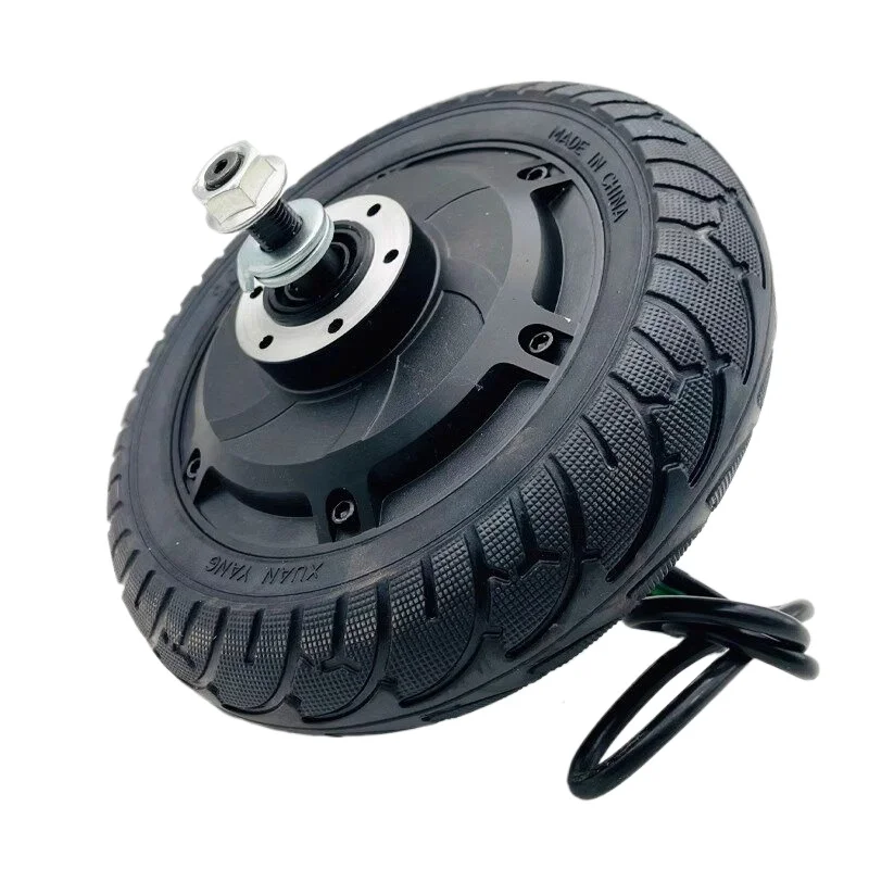 8-inch brushless electric 36V 350W kick scooter with disc brake, hub motor, and solid tire