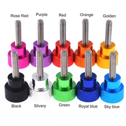 1Pcs M3.5 Head Dia 12mm Colourful Thumb Screw Aluminum Alloy+Stainless Steel Flat Head Knurled Hand Grip Knob Step Bolts