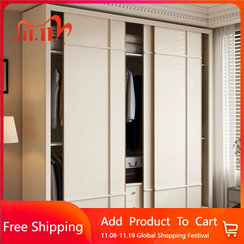 

Aesthetic Drawers Wardrobes Orgnizer Luxury Women Storage Cabinets Closet Bedroom Clothes Sliding Guarda Roupas Furniture Home