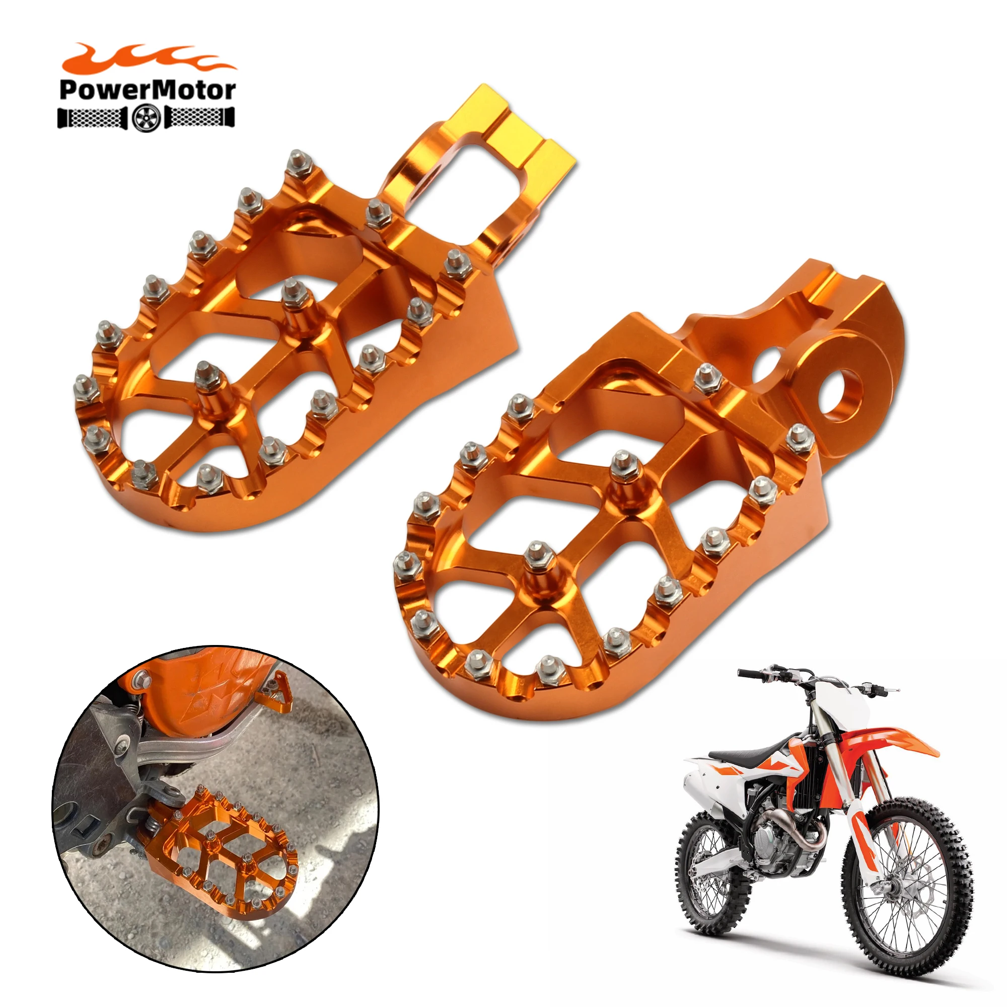 

1 Pair Motorcycle Motocross Footrest Foot Pegs Footpegs Rests Pedals For KTM EXC XC SX SXF XCF XCW EXCF 2017 125-500 Parts