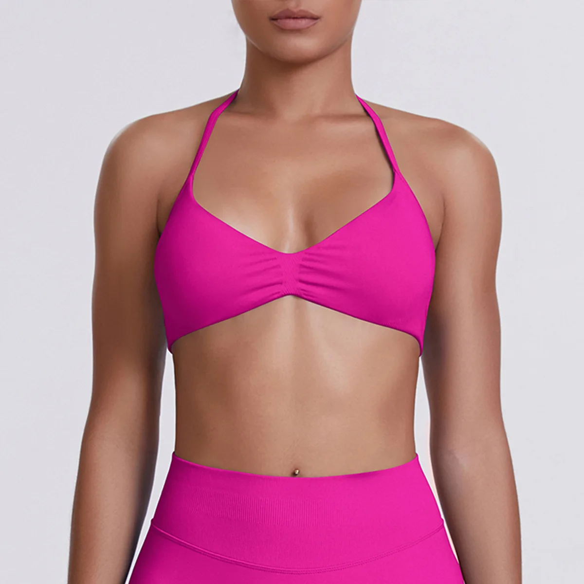 

Strap Bra for Woman Summer Breathable Backless Yoga Bra Women Fitness Solid Color Yoga Sports Bra Workout Top